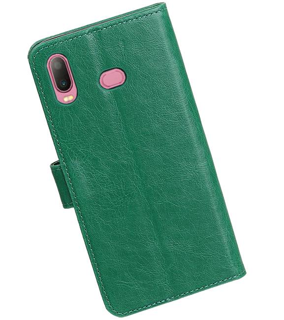 Pull Up Bookstyle für Samsung Galaxy A6s Green