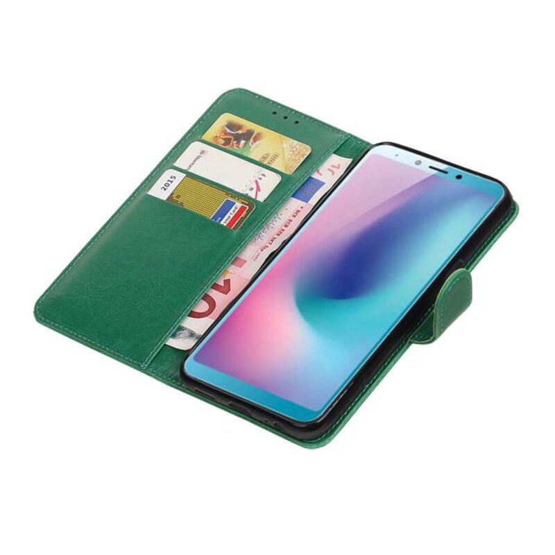 Pull Up Bookstyle pour Samsung Galaxy A6s Vert