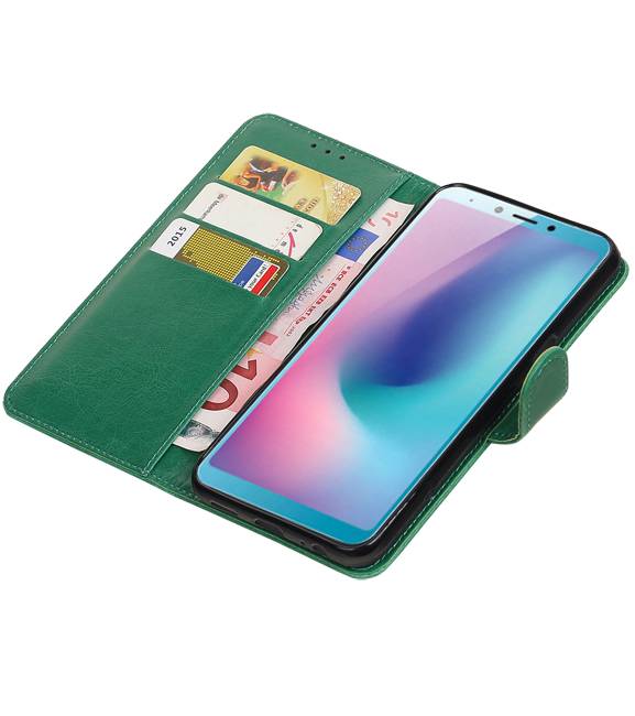 Pull Up Bookstyle for Samsung Galaxy A6s Green