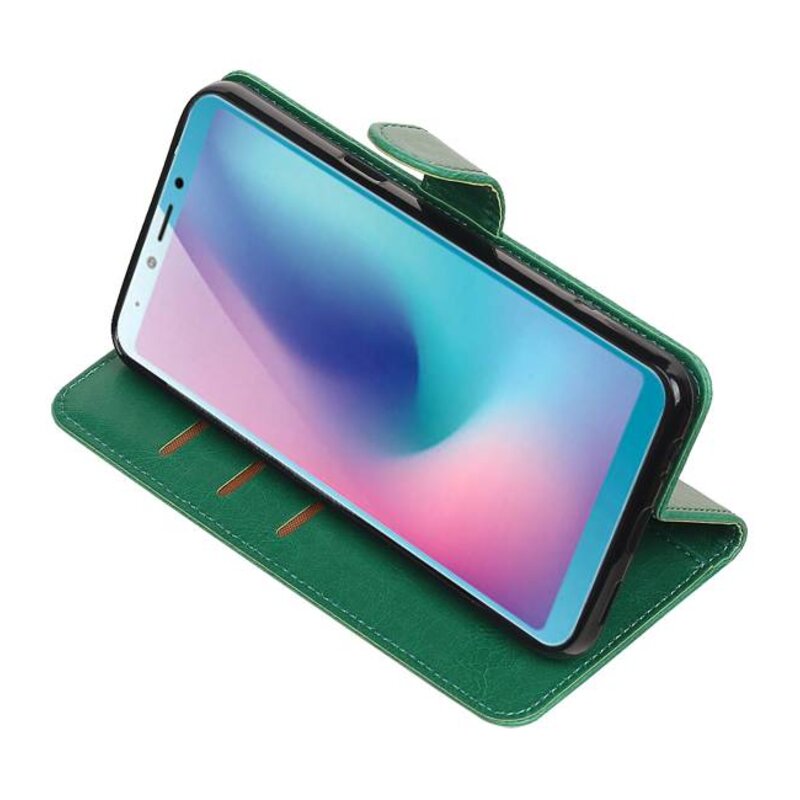 Pull Up Bookstyle pour Samsung Galaxy A6s Vert