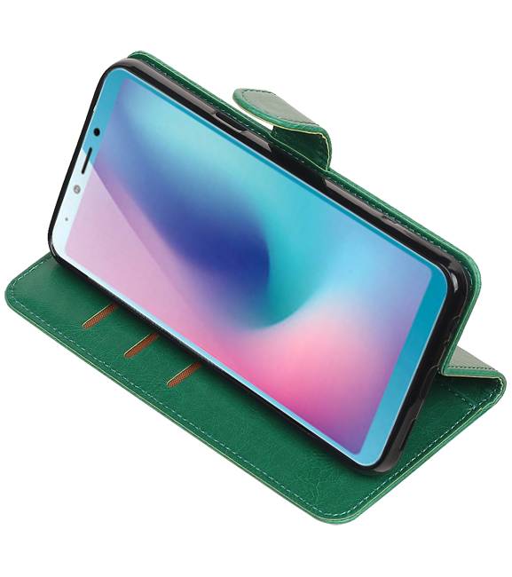Pull Up Bookstyle for Samsung Galaxy A6s Green