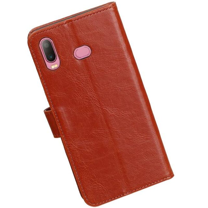 Pull Up Bookstyle for Samsung Galaxy A6s Brown