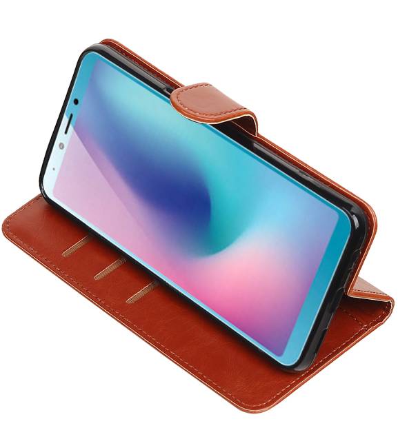 Pull Up Bookstyle per Samsung Galaxy A6s Brown