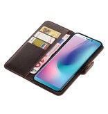 Pull Up Bookstyle voor Samsung Galaxy A6s Mocca