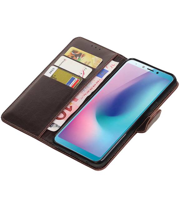 Pull Up Bookstyle for Samsung Galaxy A6s Mocca