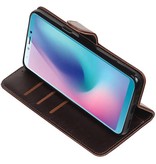 Pull Up Bookstyle voor Samsung Galaxy A6s Mocca