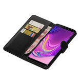 Pull Up Bookstyle voor Samsung Galaxy A9 2018 Zwart