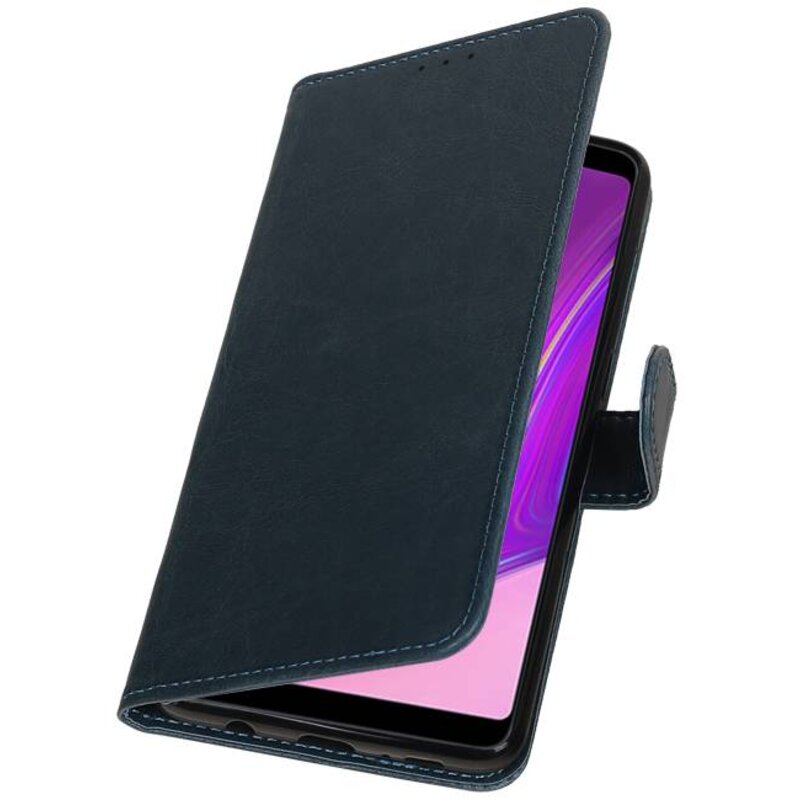 Pull Up Bookstyle pour Samsung Galaxy A9 2018 Bleu