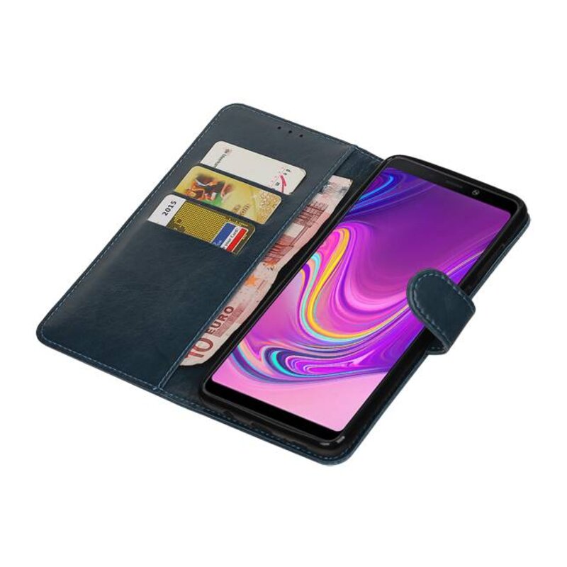 Pull Up Bookstyle pour Samsung Galaxy A9 2018 Bleu