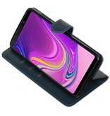 Pull Up Bookstyle voor Samsung Galaxy A9 2018 Blauw