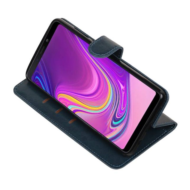 Pull Up Bookstyle pour Samsung Galaxy A9 2018 Bleu