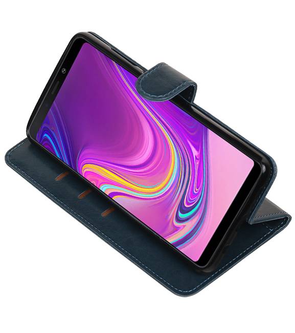 Pull Up Bookstyle für Samsung Galaxy A9 2018 Blau