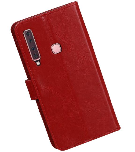 Pull Up Bookstyle voor Samsung Galaxy A9 2018 Rood