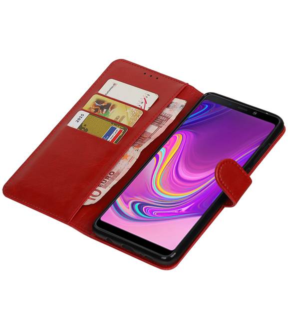 Pull Up Bookstyle für Samsung Galaxy A9 2018 Rot