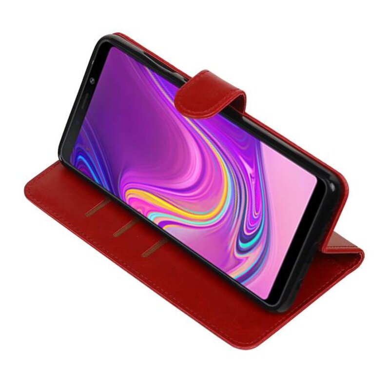 Pull Up Bookstyle per Samsung Galaxy A9 2018 Red
