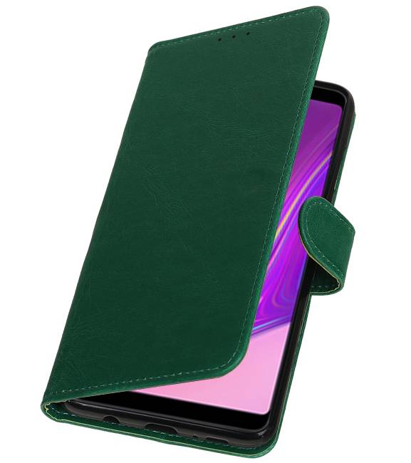 Pull Up Bookstyle voor Samsung Galaxy A9 2018 Groen