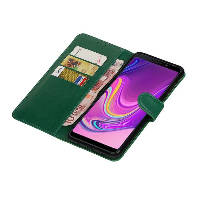 Pull Up Bookstyle for Samsung Galaxy A9 2018 Green
