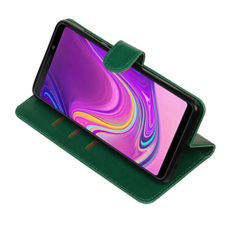 Pull Up Bookstyle for Samsung Galaxy A9 2018 Green