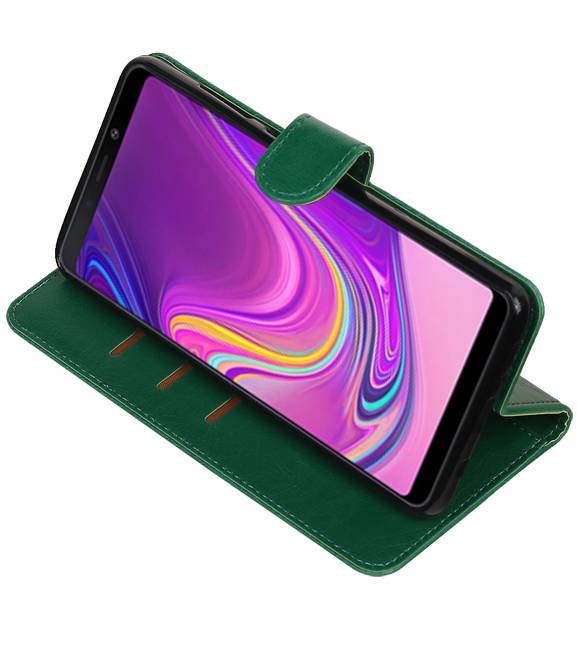 Pull Up Bookstyle for Samsung Galaxy A9 2018 Green