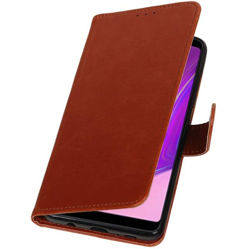 Pull Up Bookstyle for Samsung Galaxy A9 2018 Brown