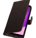 Pull Up Bookstyle voor Samsung Galaxy A9 2018 Mocca