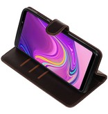 Pull Up Bookstyle voor Samsung Galaxy A9 2018 Mocca