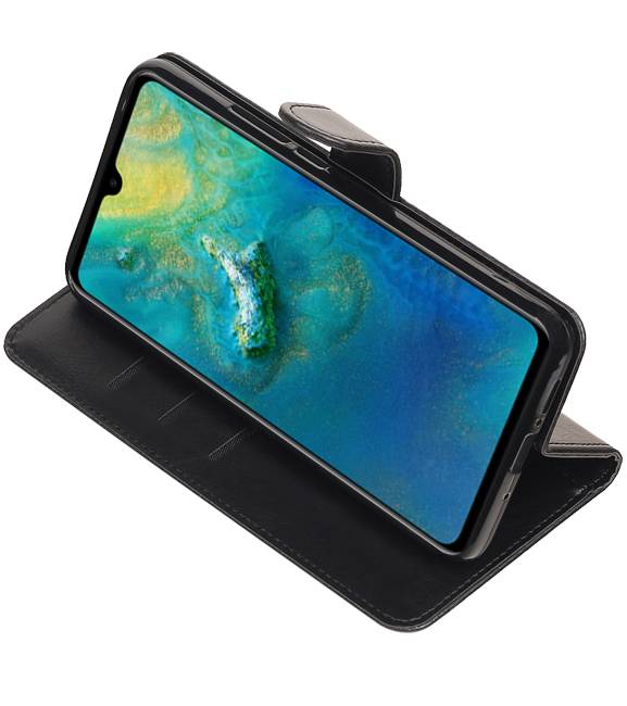 Pull Up Bookstyle voor Huawei Mate 20 Zwart