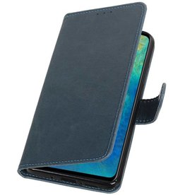 Pull Up Bookstyle voor Huawei Mate 20 Blauw