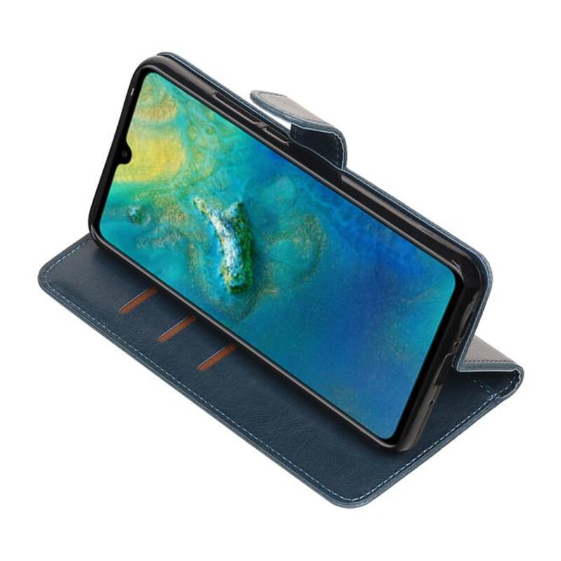 Pull Up Bookstyle pour Huawei Mate 20 Bleu