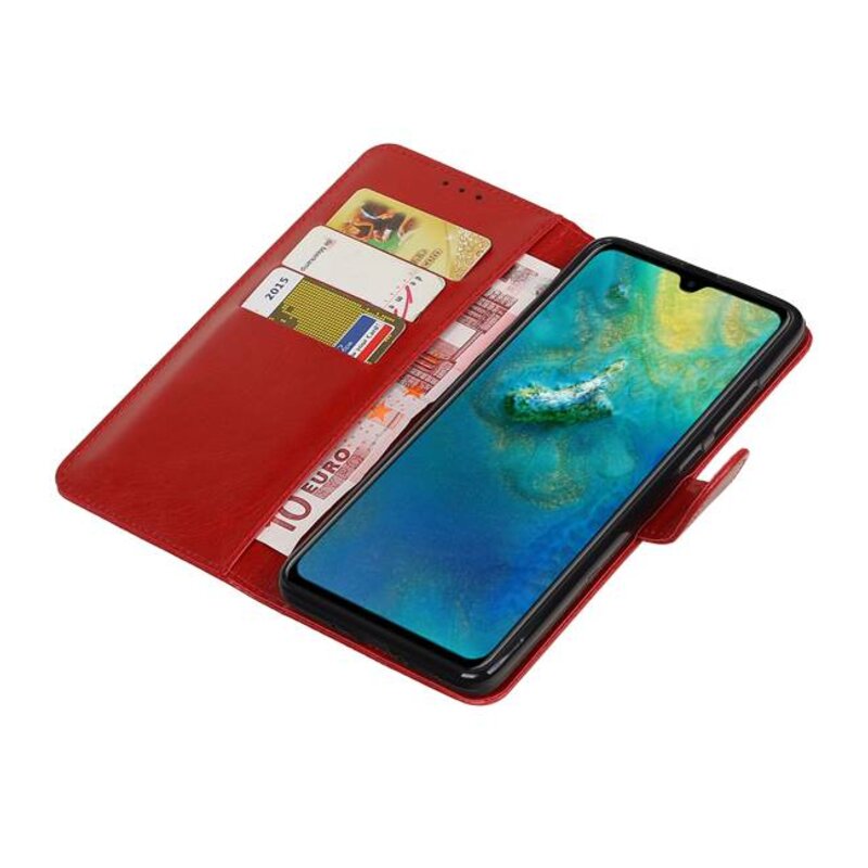 Style de livre tiré pour Huawei Mate 20 rouge