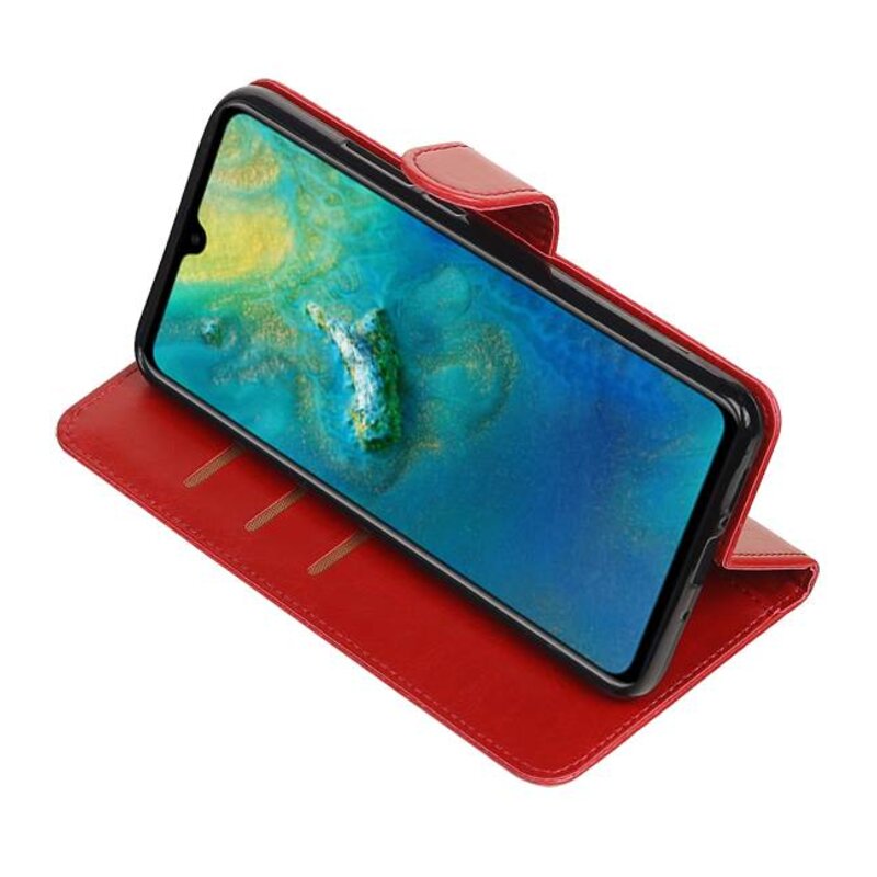 Style de livre tiré pour Huawei Mate 20 rouge