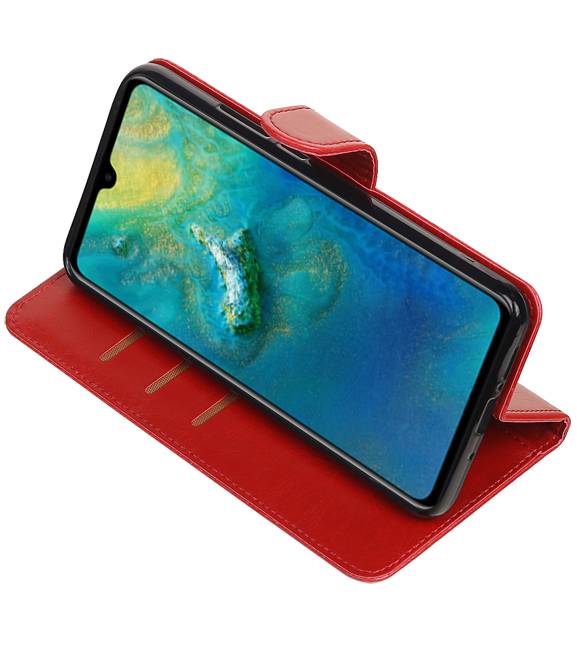 Pull Up Bookstyle voor Huawei Mate 20 Rood