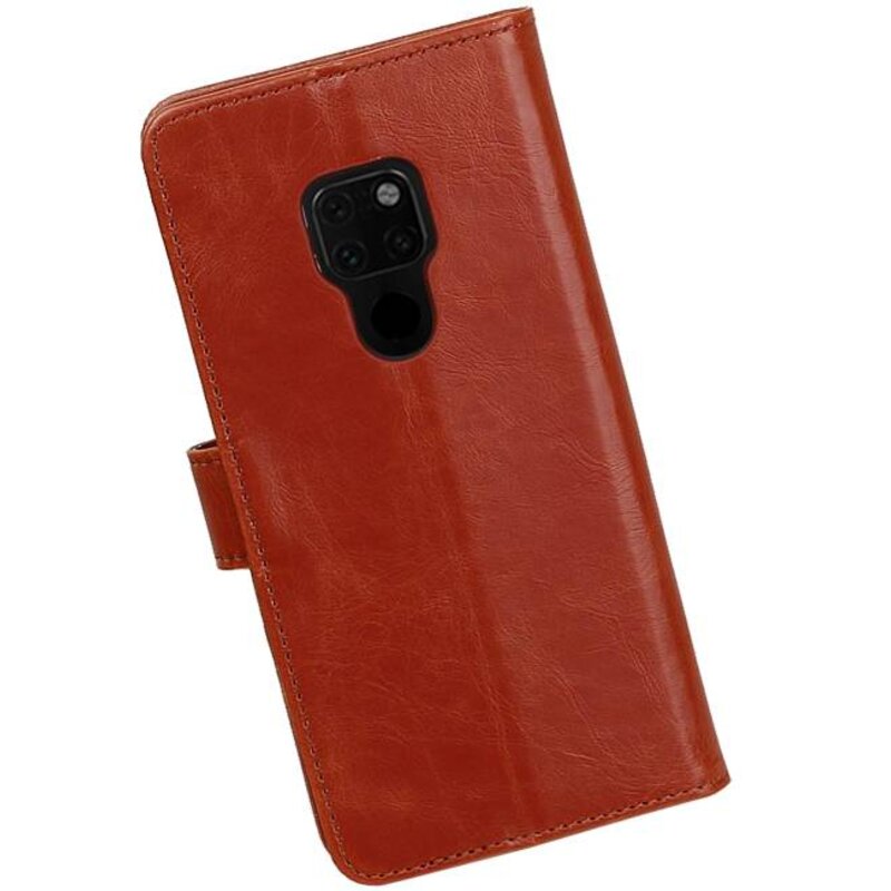 Style de livre tiré vers le haut pour Huawei Mate 20 Brown