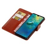 Style de livre tiré vers le haut pour Huawei Mate 20 Brown