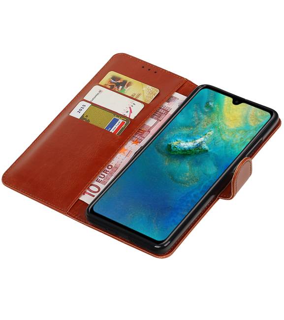 Pull Up Bookstyle voor Huawei Mate 20 Bruin