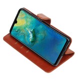 Style de livre tiré vers le haut pour Huawei Mate 20 Brown