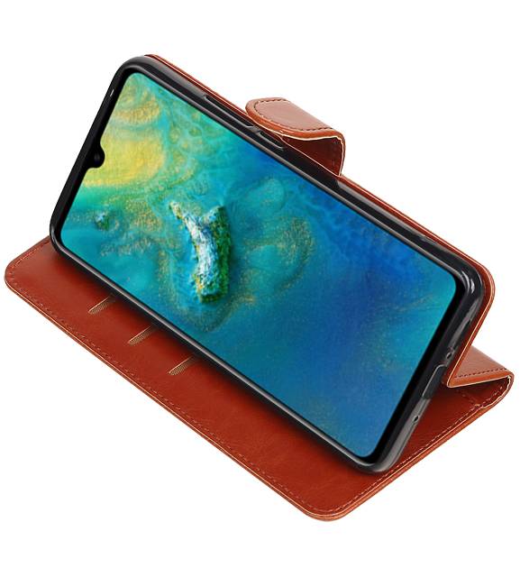 Pull Up Bookstyle voor Huawei Mate 20 Bruin