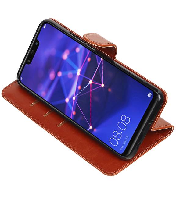 Pull Up Bookstyle for Huawei Mate 20 Lite Brown