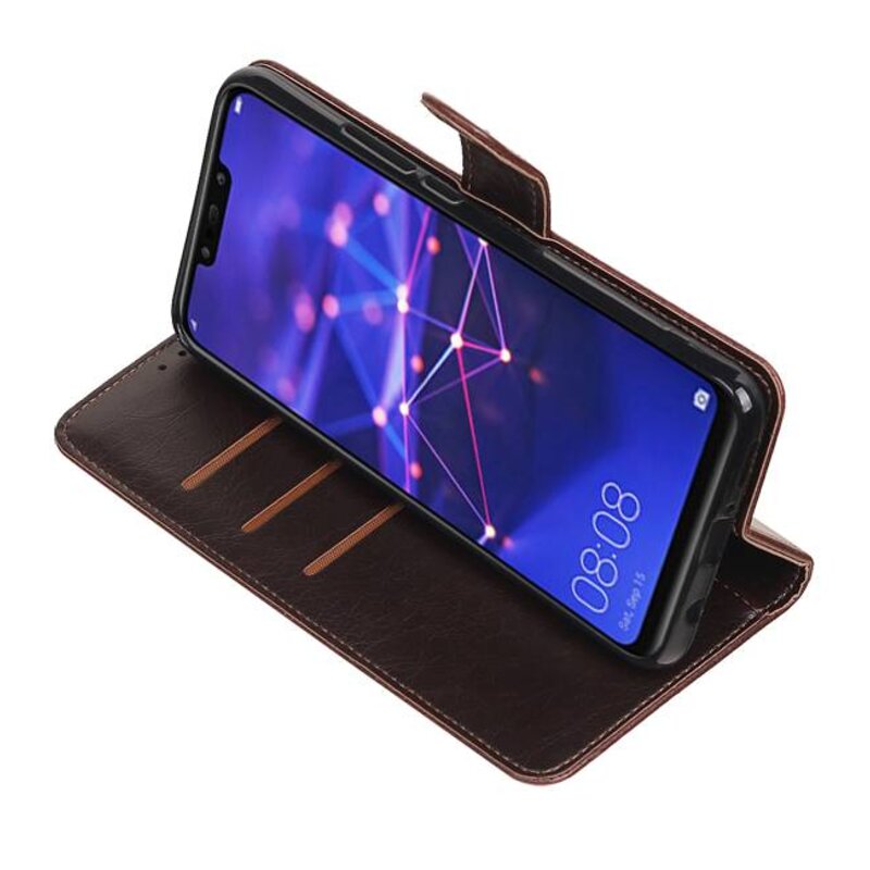 Pull Up Bookstyle für Huawei Mate 20 Lite Mocca