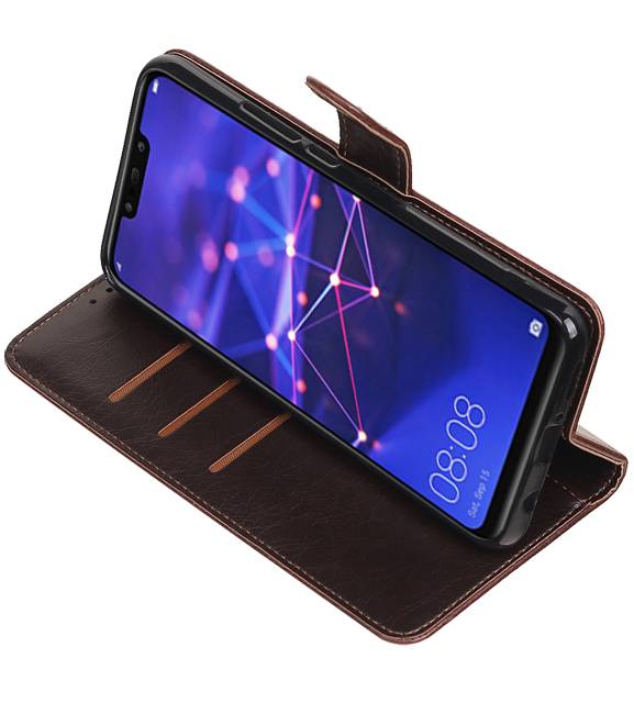 Pull Up Bookstyle voor Huawei Mate 20 Lite Mocca