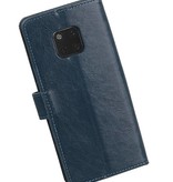 Pull Up Bookstyle voor Huawei Mate 20 Pro Blauw