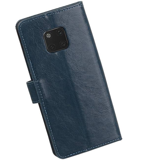 Pull Up Bookstyle voor Huawei Mate 20 Pro Blauw