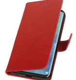 Pull Up Bookstyle voor Huawei Mate 20 Pro Rood