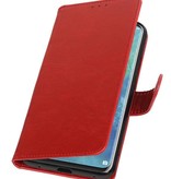 Style de livre Pull Up pour Huawei Mate 20 Pro Red