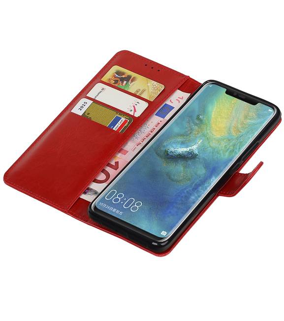 Pull Up Bookstyle voor Huawei Mate 20 Pro Rood