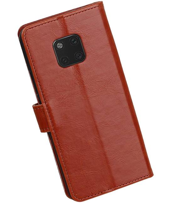 Style de livre tiré vers le haut pour Huawei Mate 20 Pro Brown