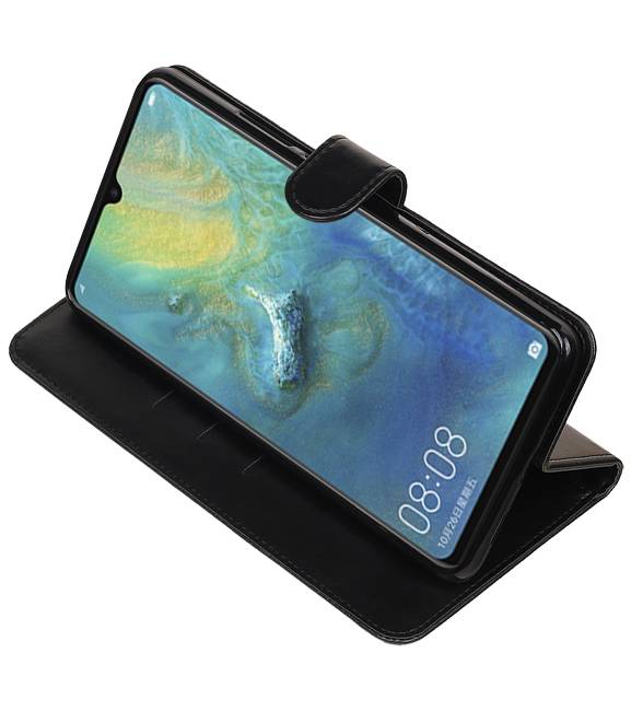 Pull Up Bookstyle voor Huawei Mate 20 X Zwart