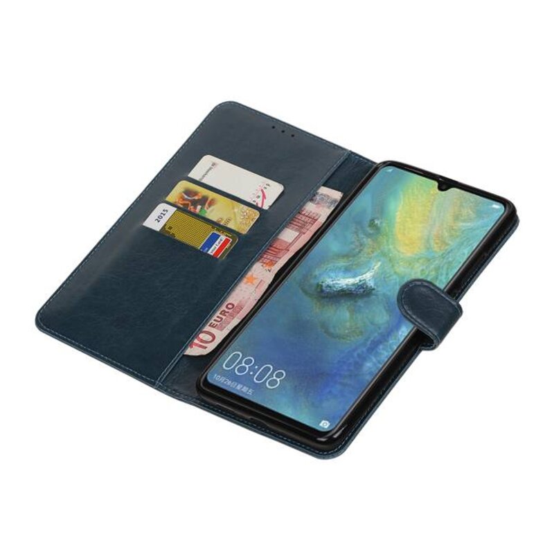 Style de livre Pull Up pour Huawei Mate 20 X Blue