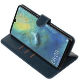 Pull Up Bookstyle voor Huawei Mate 20 X Blauw