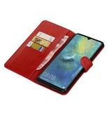 Style de livre Pull Up pour Huawei Mate 20 X Red
